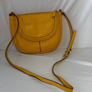Cole Haan Yellow Leather Crossbody Bag